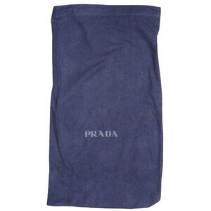 PRADA Navy Flannel Finish Drawstring Dust Cover Travel Bag 8.5" x 15"